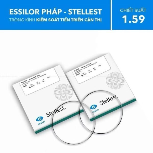 Tròng kính Essilor Stellest kiểm soát tiến triển cận thị