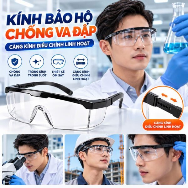 Kính bảo hộ chống va đập bảo vệ mắt